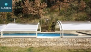 abris de piscine hors sol moderne